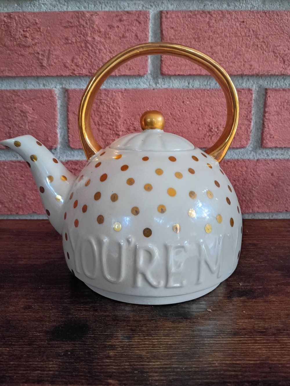 Vintage Floral Ceramic Teapot Cottagecore Farmhouse Kitchen Decor